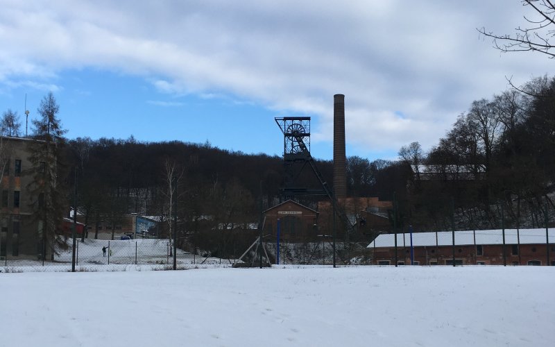 Důl Landek pod sněhem. Zdroj: eMimino