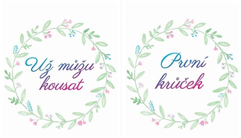 Naše milníkové kartičky mají krásně jemnou grafiku.