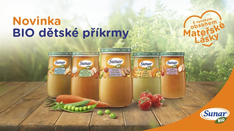 Příkrmy v BIO kvalitě, které jsouplné síly. Zdroj: Sunar