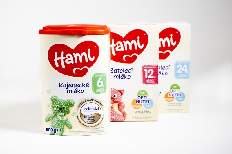Vyzkoušeli jste Hami 6 pokračovací kojenecké mléko, Hami 12 a 24 batolecí mléko. Jak dopadly? Zdroj: Hami.